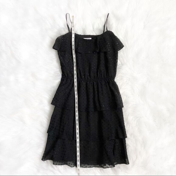 PARKER Black Ruffle Cocktail Dress! Size S. - Picture 4 of 8